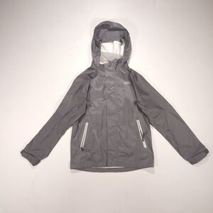 Kids M 10-12 REI Co-op Rainwall Jacket Rain Hooded Gray Packable Coat